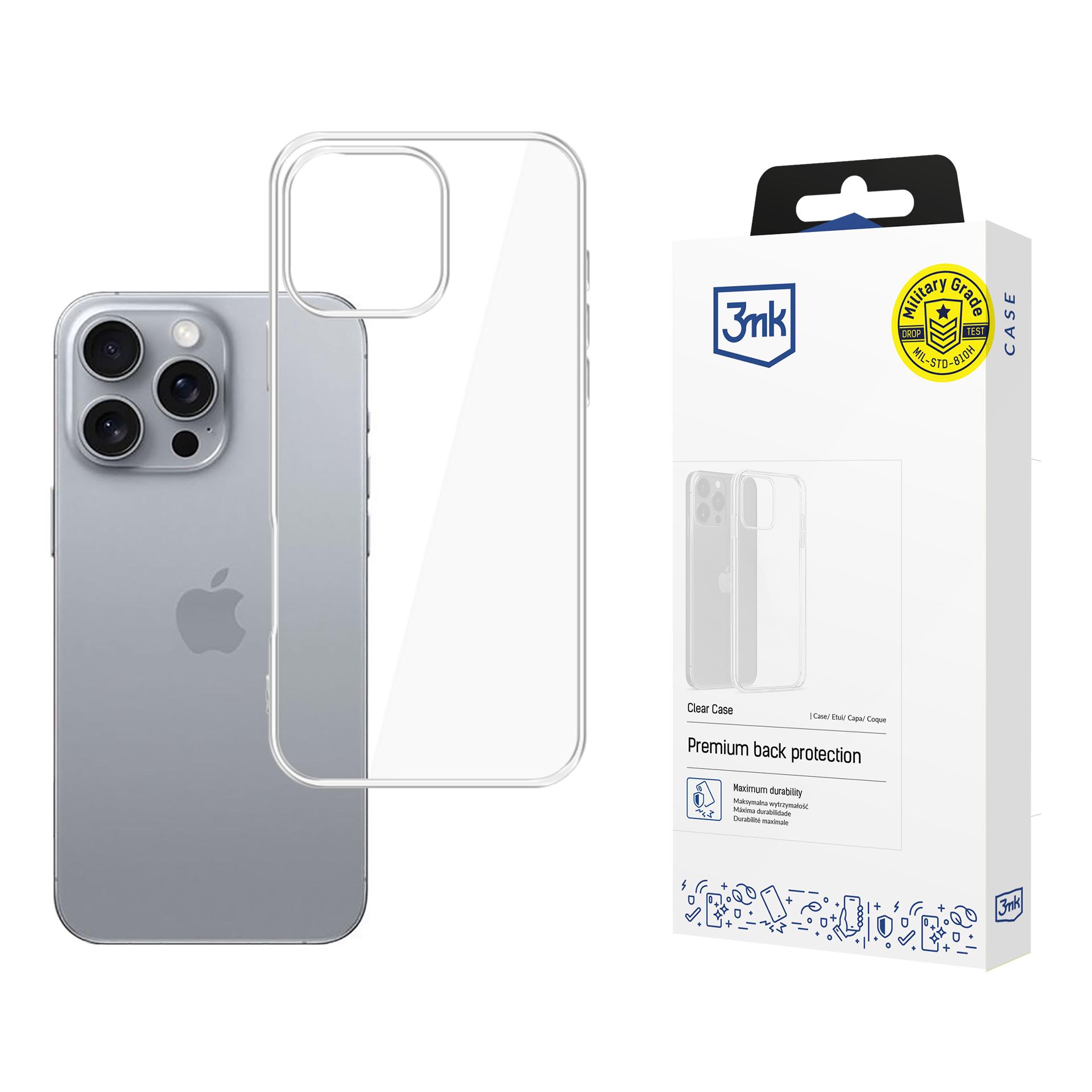 Silikonowe etui na Apple iPhone 16 Pro - 3mk Clear Case