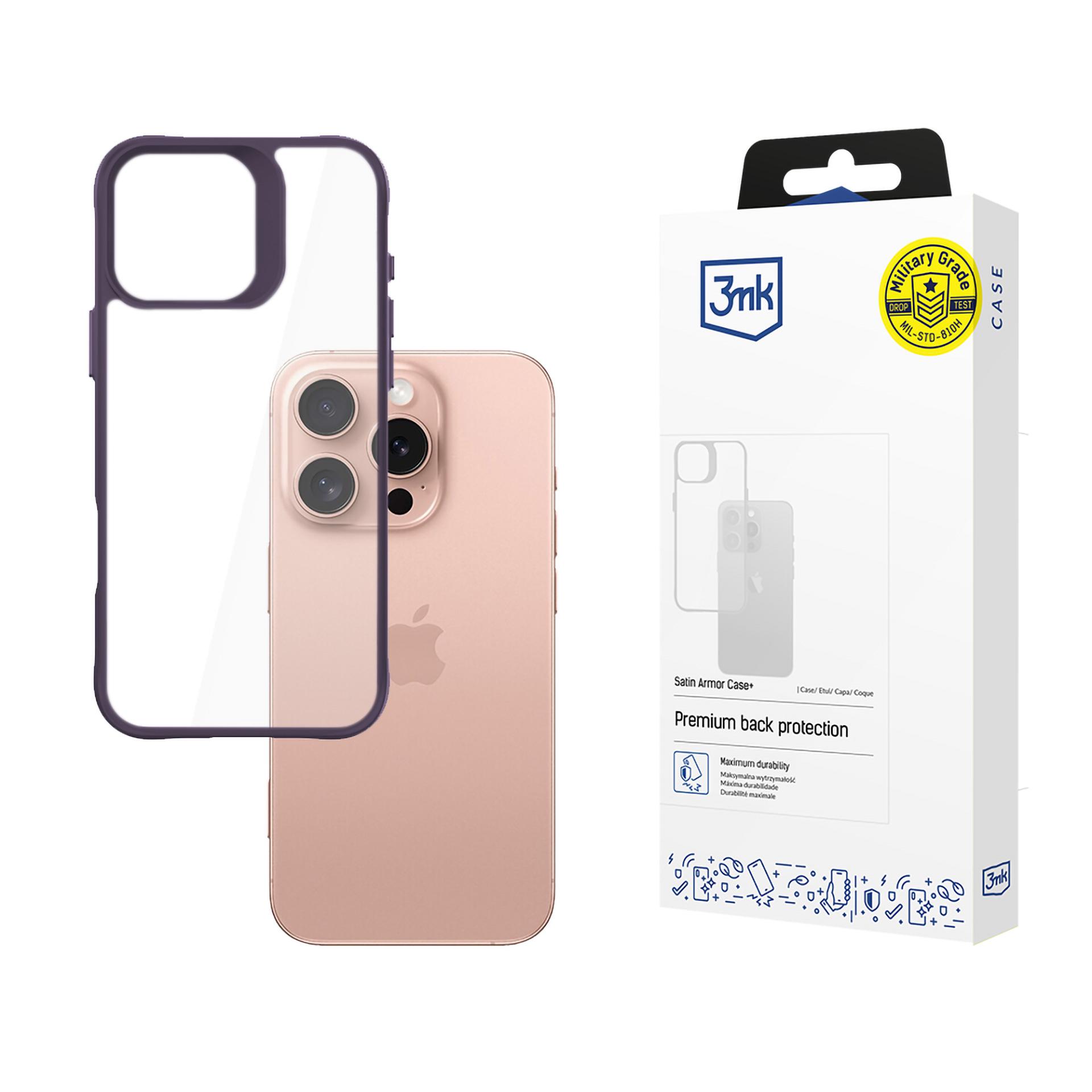 Satin Armor Case+ Purple pro Apple iPhone 16 Pro